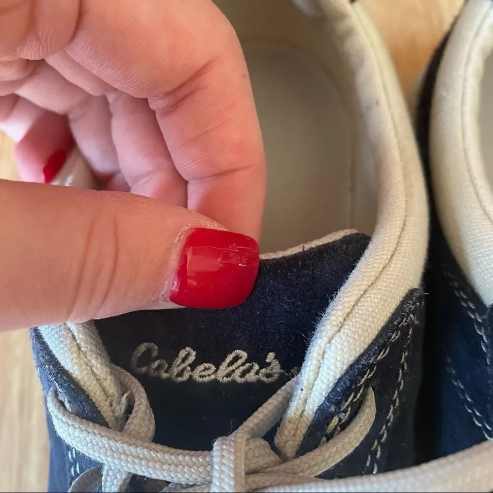 Cabela's Women's Resort Lace-Up Sneakers Navy and White Size 9